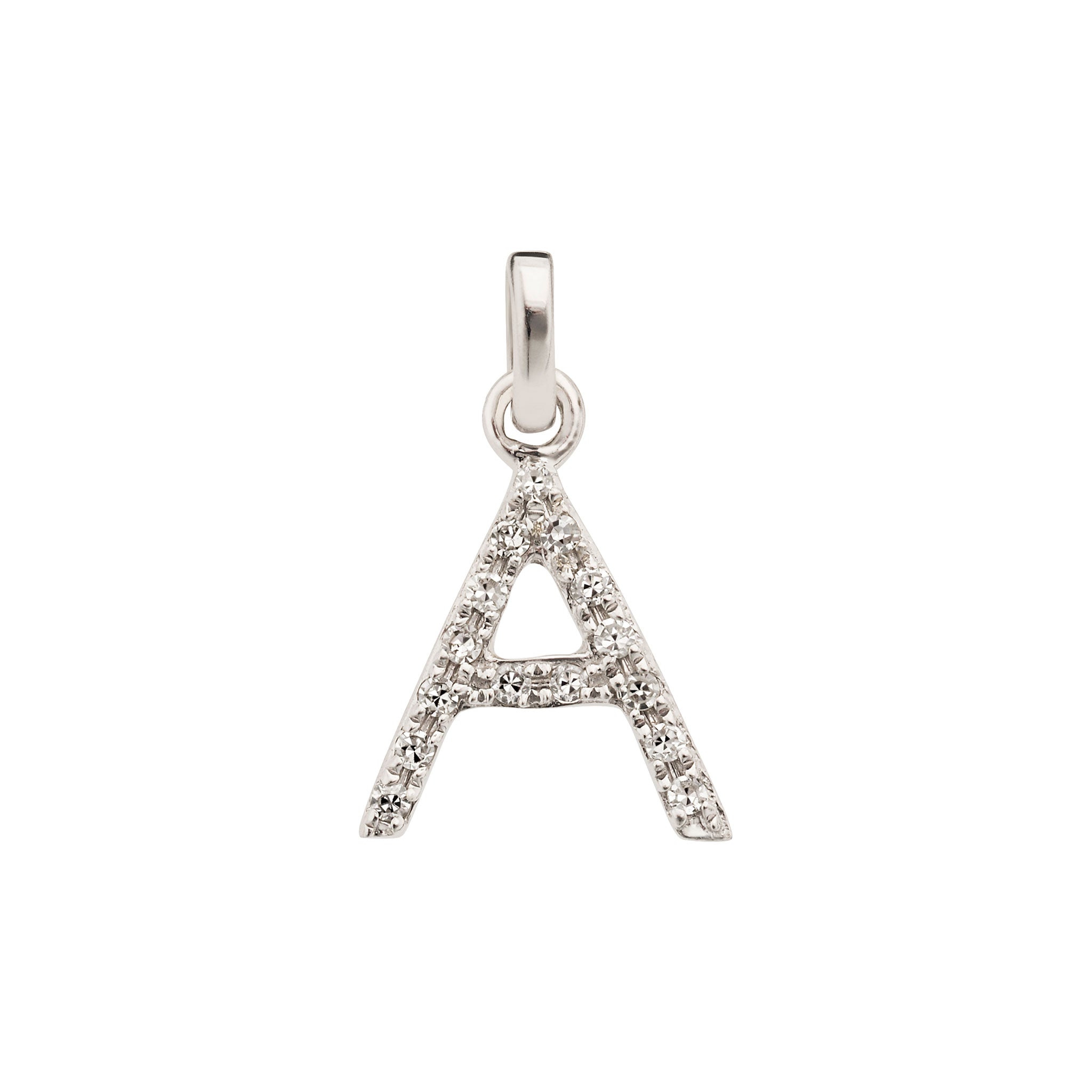 Mini Diamond Letter Charm LeahJessica